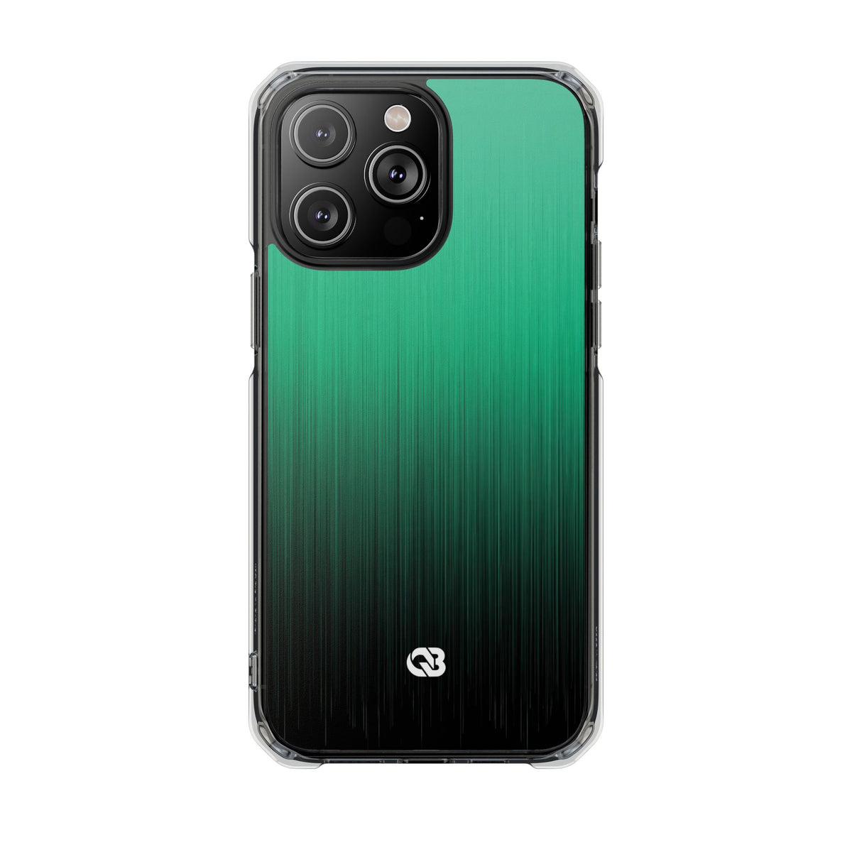 Emerald Cascade · Clear Impact Magnetic Phone Case for iPhone · Green