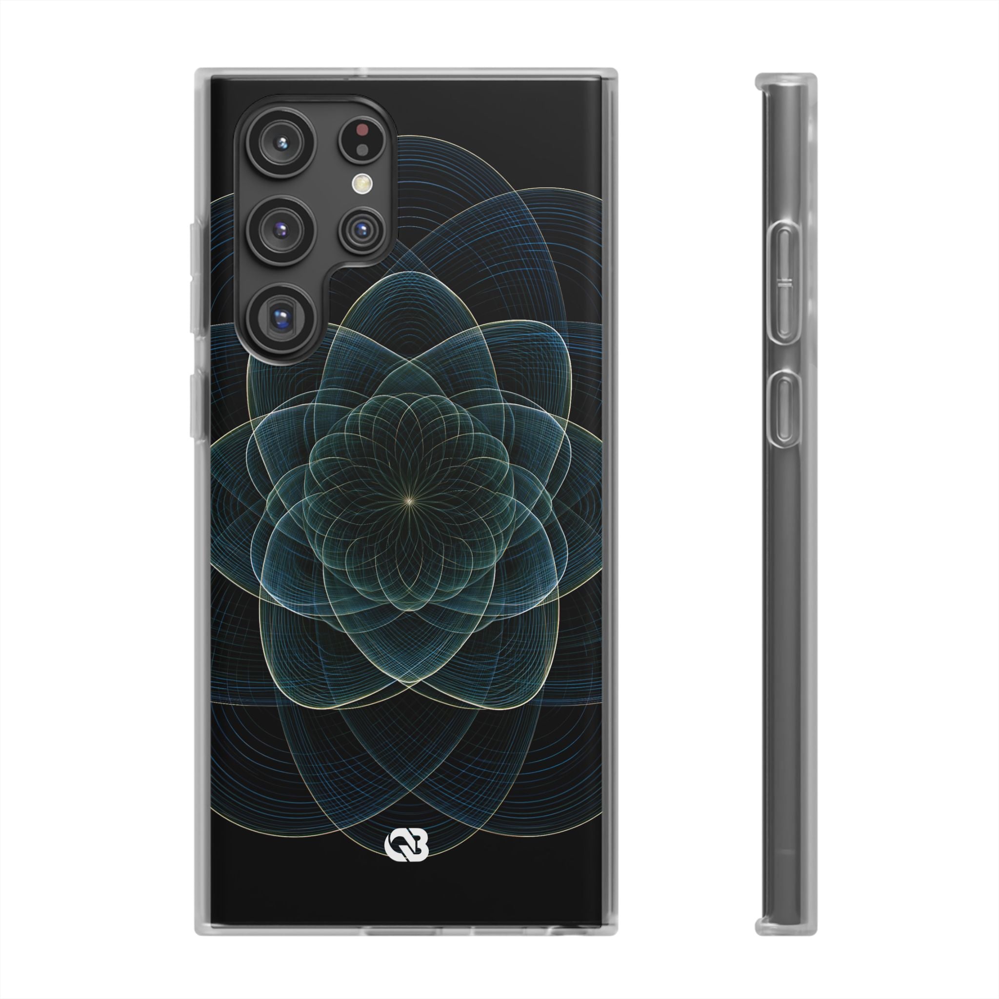 Blue Lite Phone Case for Samsung - Celestial Wireframe Bloom