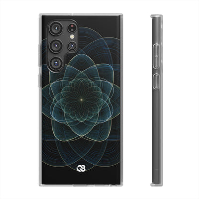 Blue Lite Phone Case for Samsung - Celestial Wireframe Bloom