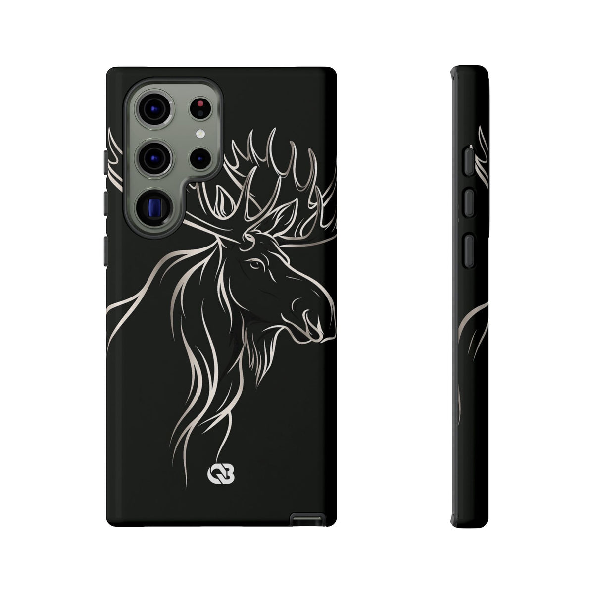 Nordic Moose Contour · Tough Phone Case for Samsung · Black