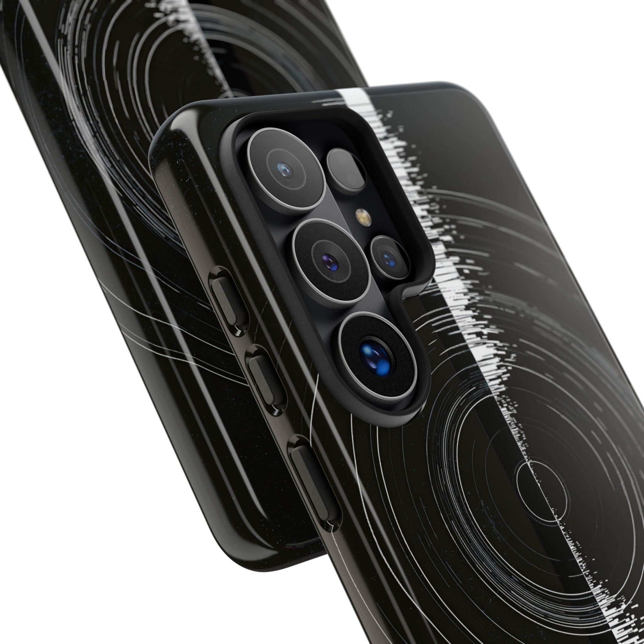 Black Tough Phone Case for Samsung - Obsidian Orbital Signal
