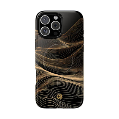 Gilded Ridge Lines · Tough 2.0 Magnetic Phone Case for iPhone · Black