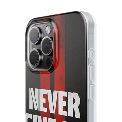 Crimson Grit Resolve · Soft Phone Case for iPhone