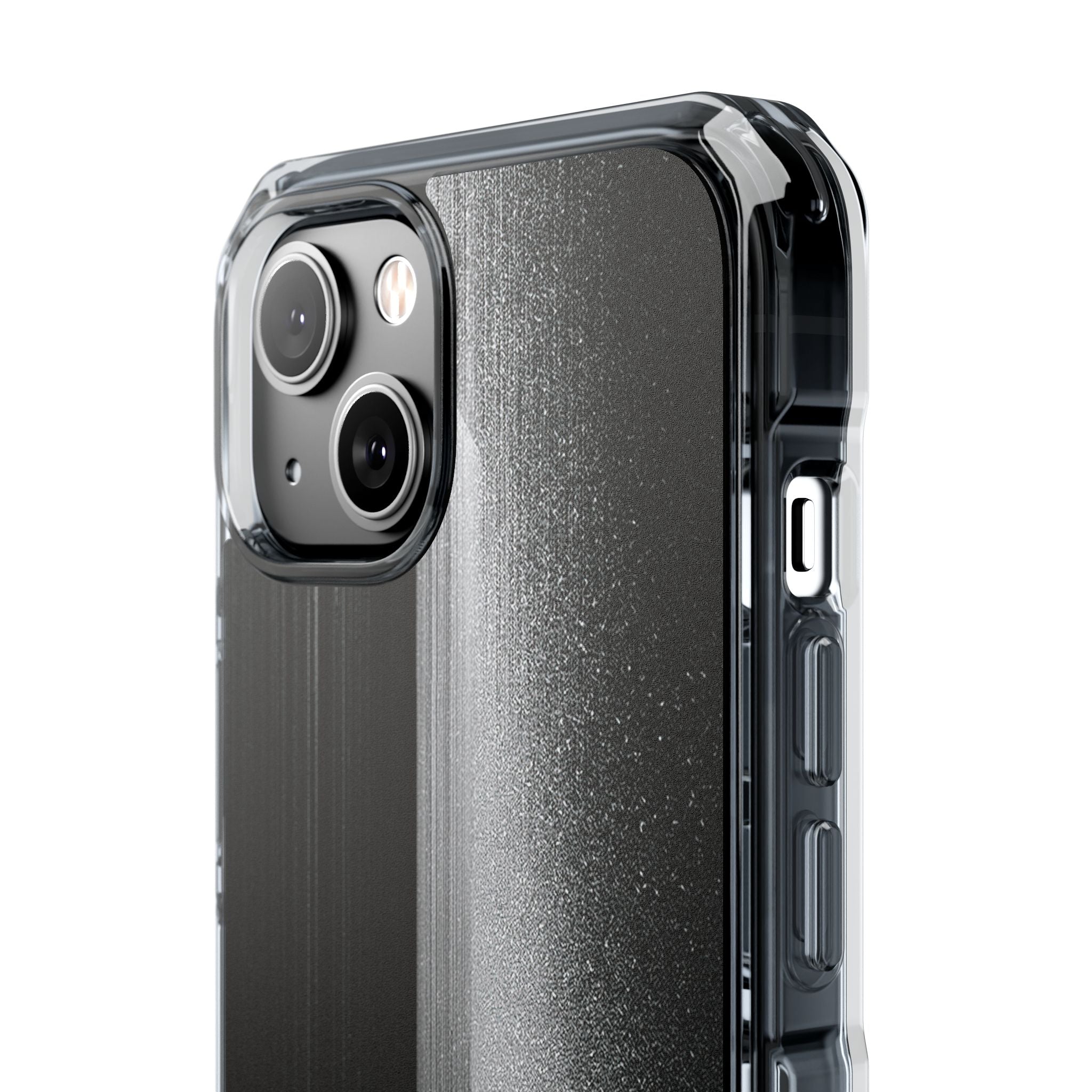 Black Impact MagSafe Phone Case for iPhone - Brutalist Pixel Monolith