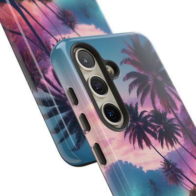 Neon Shore Palms · Tough Handyhülle für Samsung