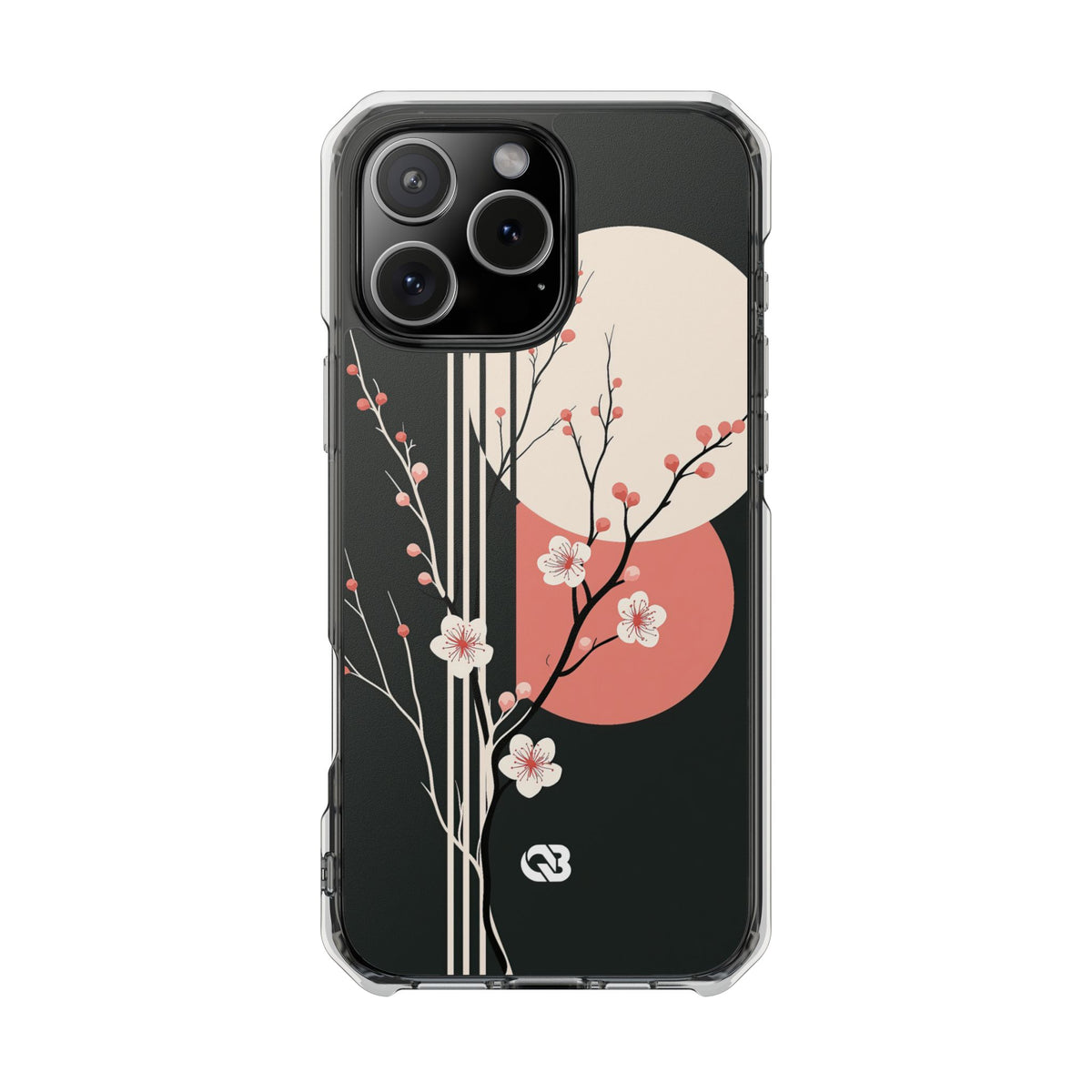 Nocturne Sakura Branch · Clear Impact Magnetic Phone Case for iPhone ·  Black