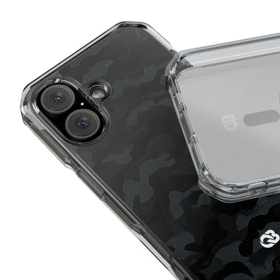 Blackout Urban Camo · Clear Impact Magnetic Phone Case for iPhone · Black