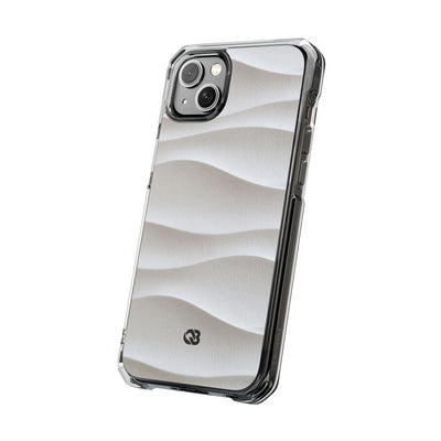 White Impact MagSafe Phone Case for iPhone - Arctic Flow Ridges