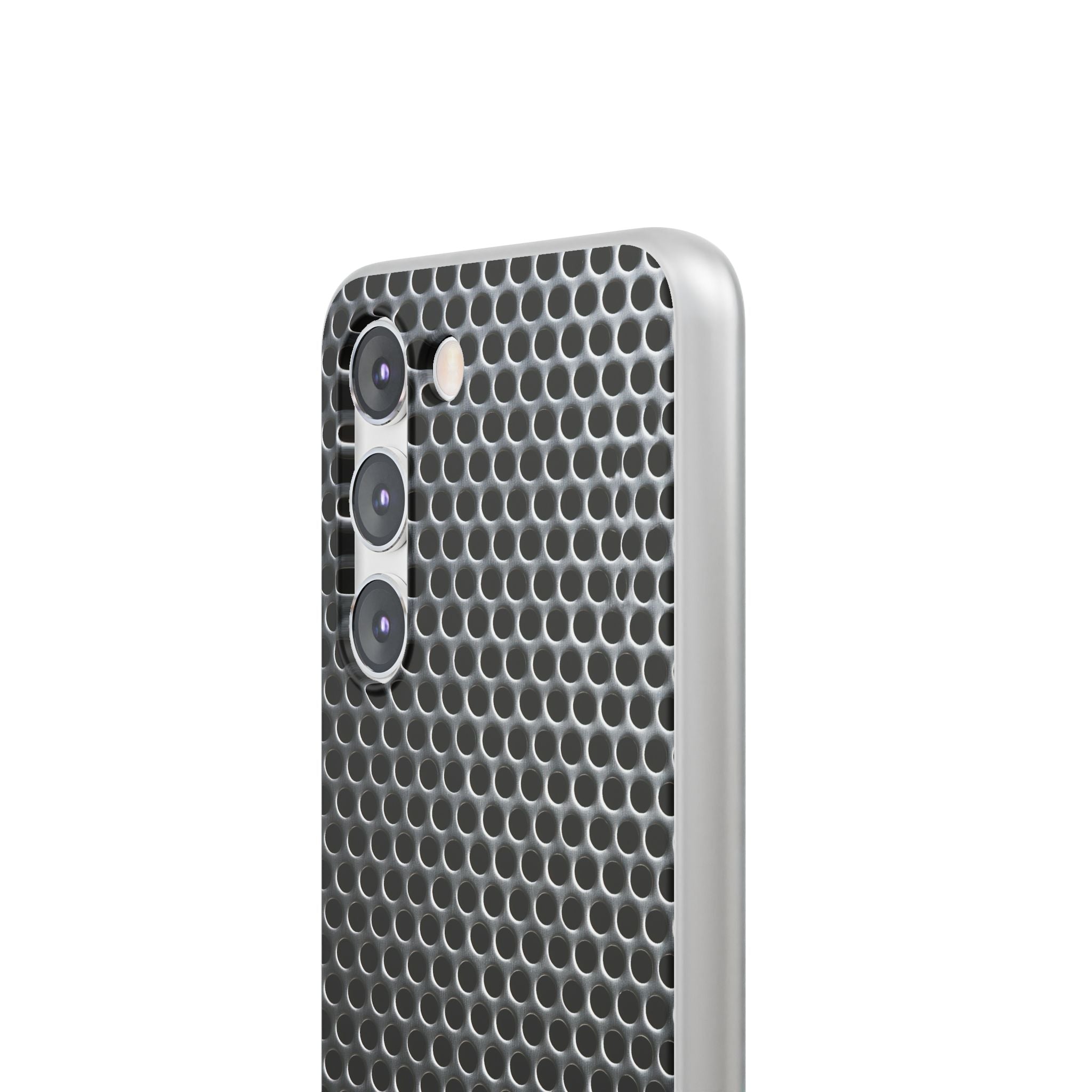 Silver Lite Phone Case for Samsung - Brutalist Steel Mesh