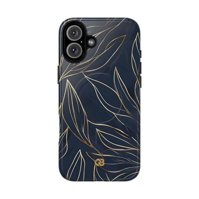 Gilded Navy Foliage · Tough+ Magsafe