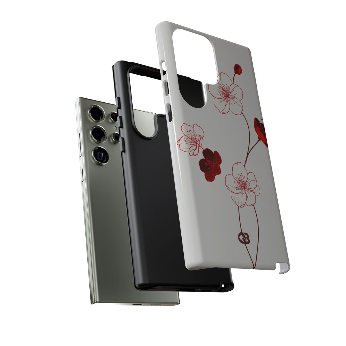 Crimson Sakura Blossom · Tough Phone Case for Samsung · Red
