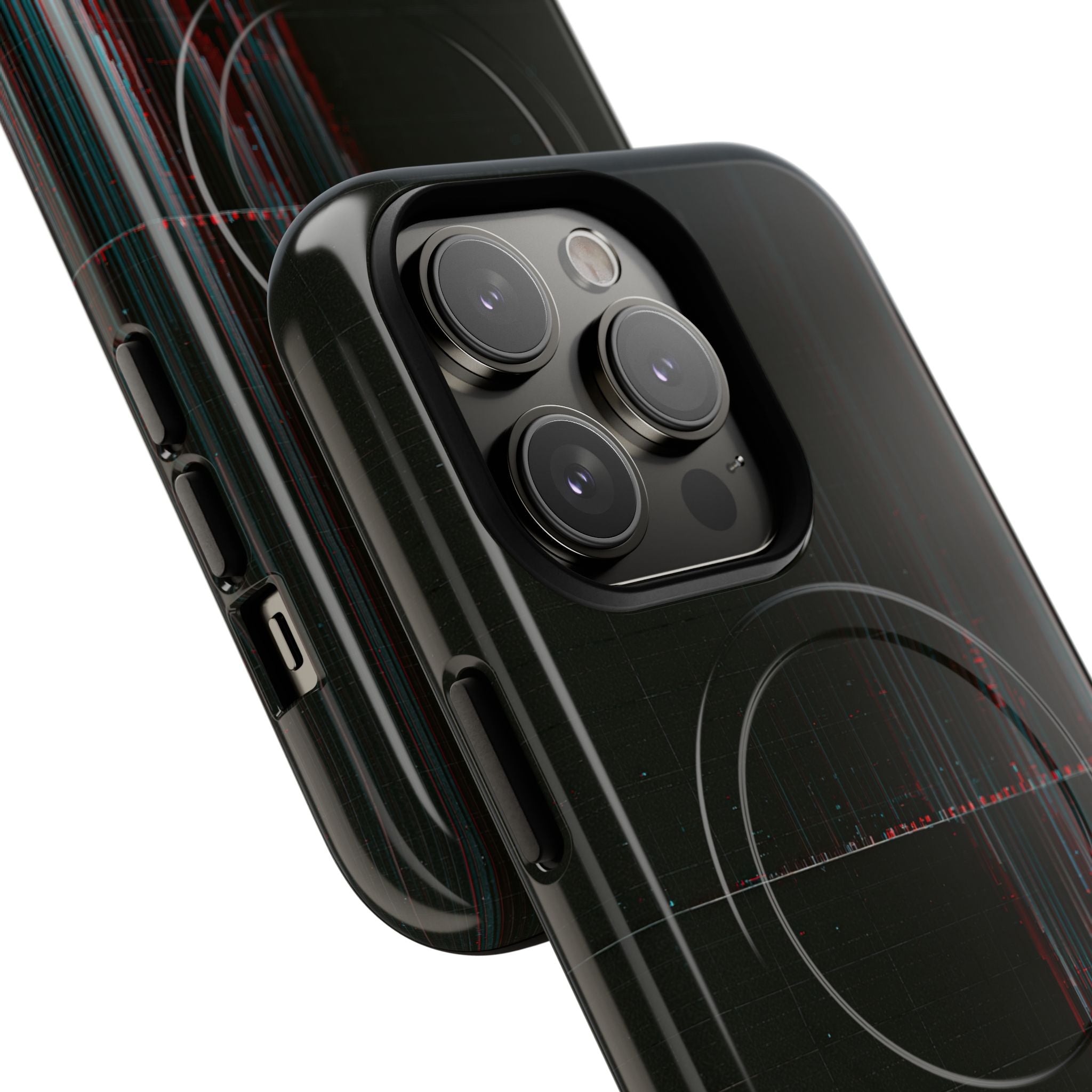 Black Tough 2.0 Magsafe Phone Case for iPhone - Corrupted Data Stream