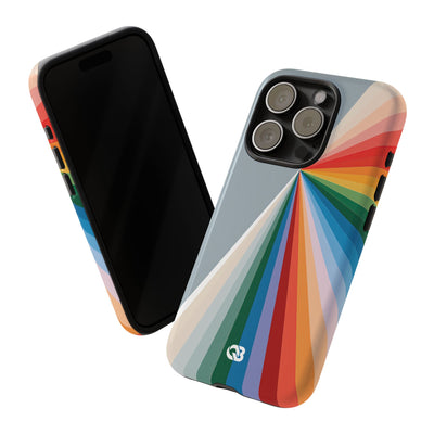 Grey Tough Phone Case for iPhone - Slate Prism Burst