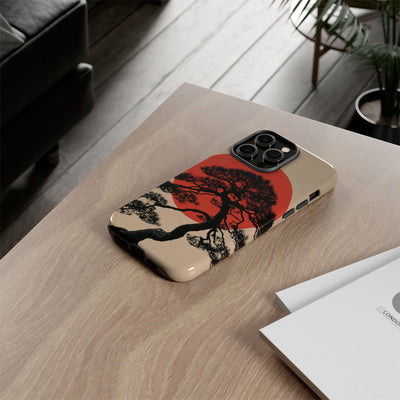 Crimson Pine Solitude · Tough Phone Case for iPhone · Beige