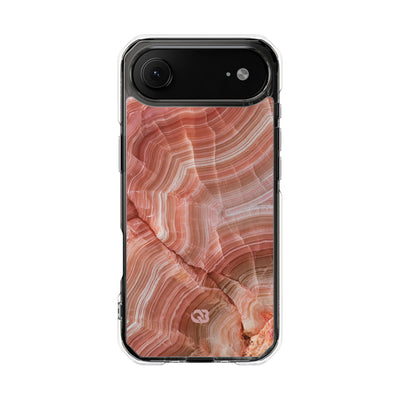 Blushing Rose Strata · Clear Impact Magnetic Phone Case for iPhone · Pink