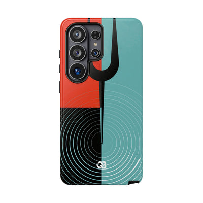 Teal Tough Phone Case for Samsung - Sonic Static Split