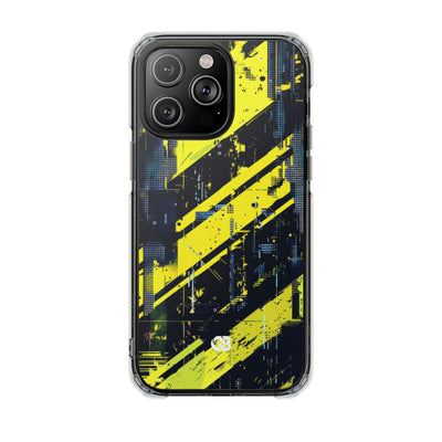 Acid Hazard · Clear Impact Magnetic Phone Case for iPhone ·  Yellow
