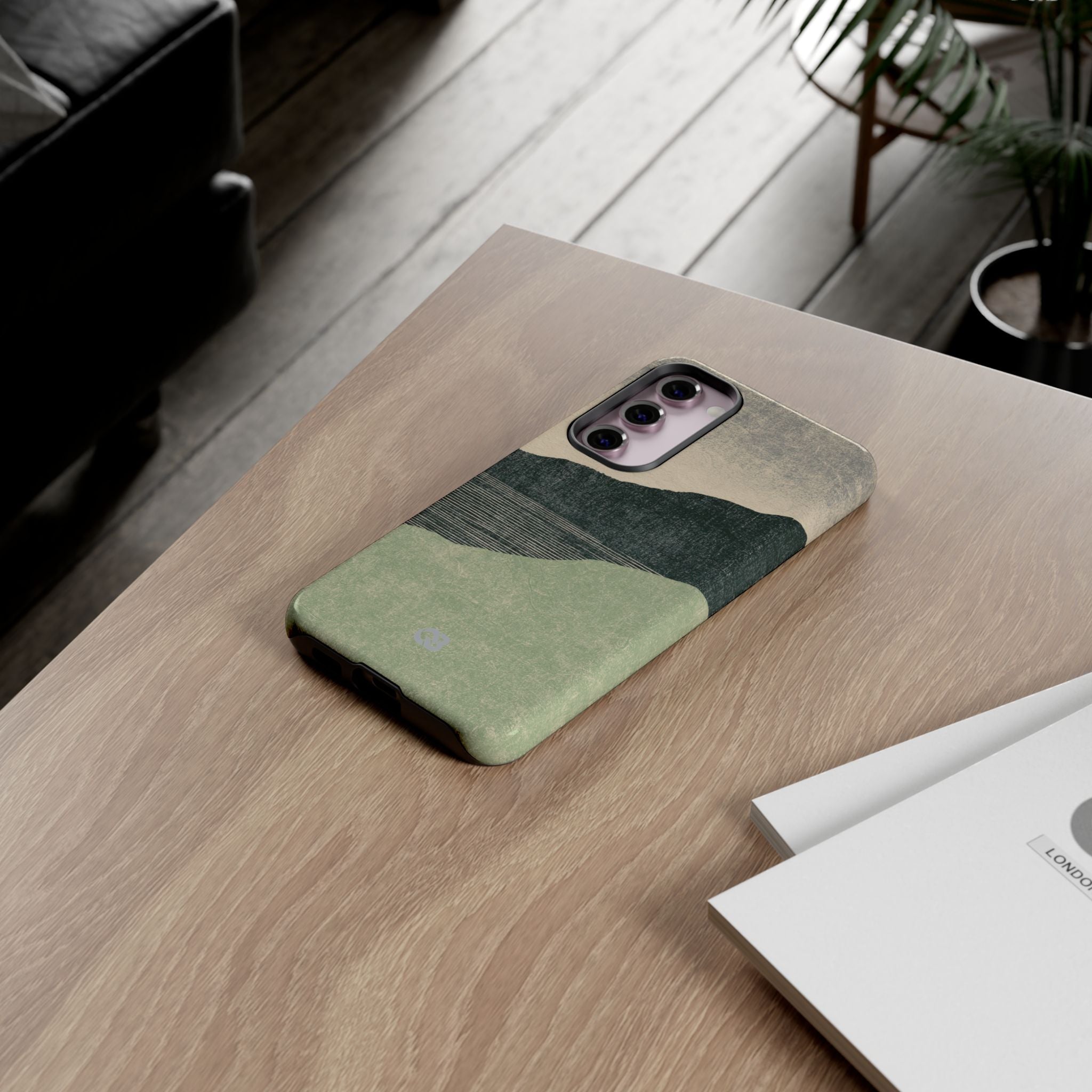 Green Tough Phone Case for Samsung - Moss Ridge Grain