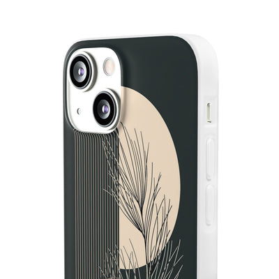 Botanical Crescent Linework · Lite Phone Case for iPhone ·  Green