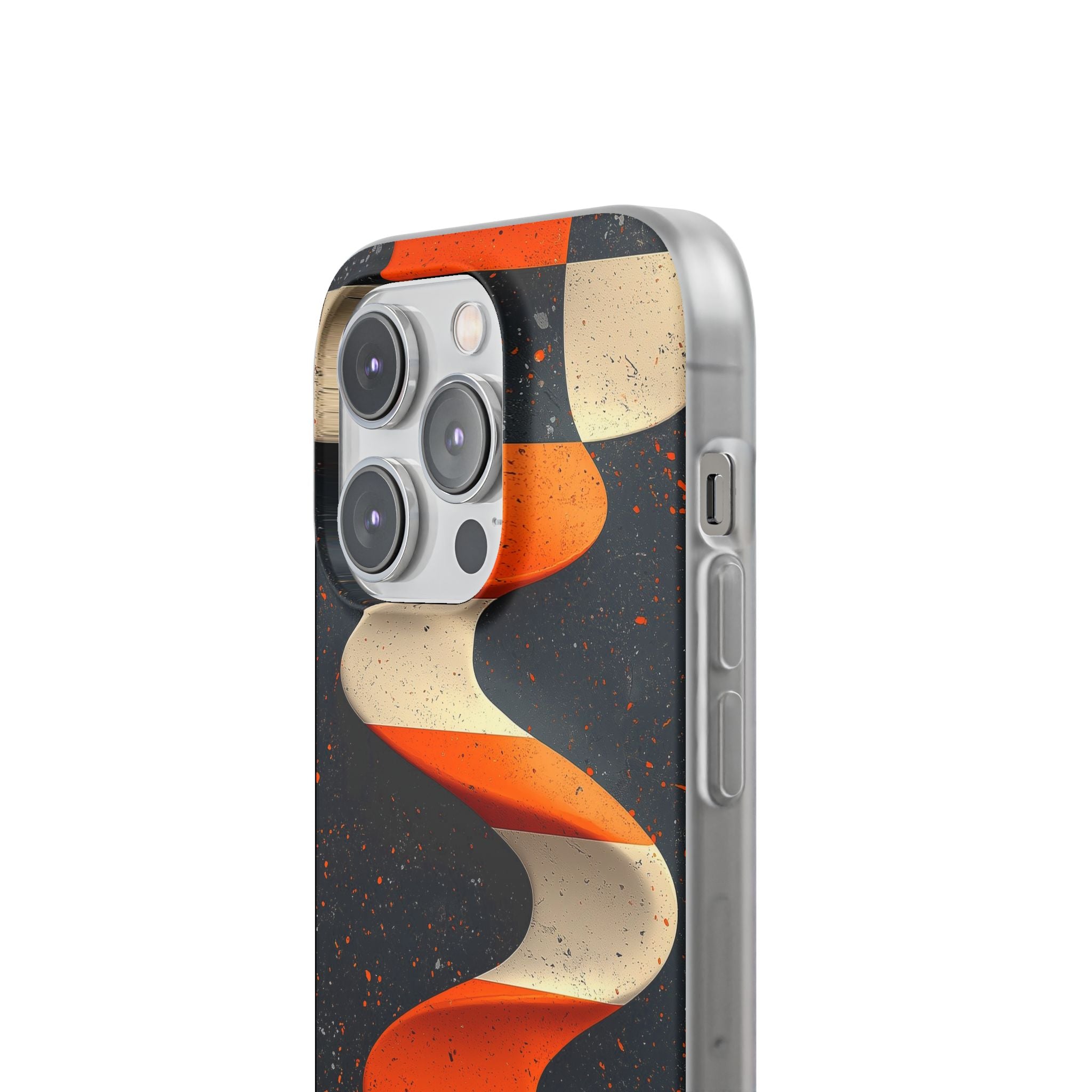 Orange Grit Twist · Coque de téléphone Soft pour iPhone