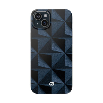 Blue Lite Phone Case for iPhone - Indigo Basalt Facets