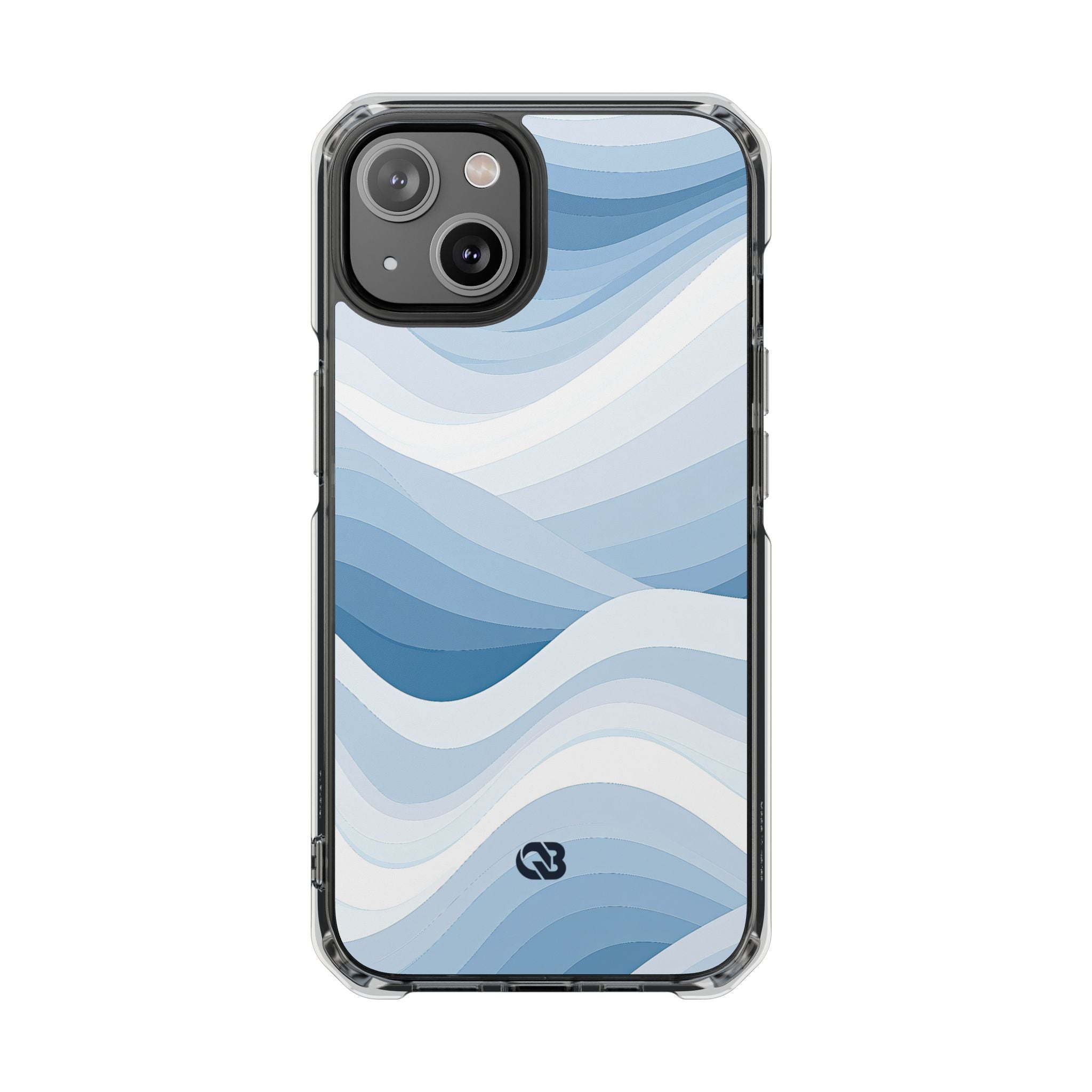 Blue Impact MagSafe Phone Case for iPhone - Glacial Indigo Flow