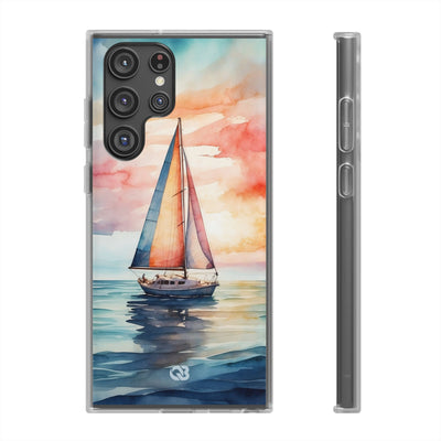 Crimson Horizon Sail · Soft Phone Case for Samsung