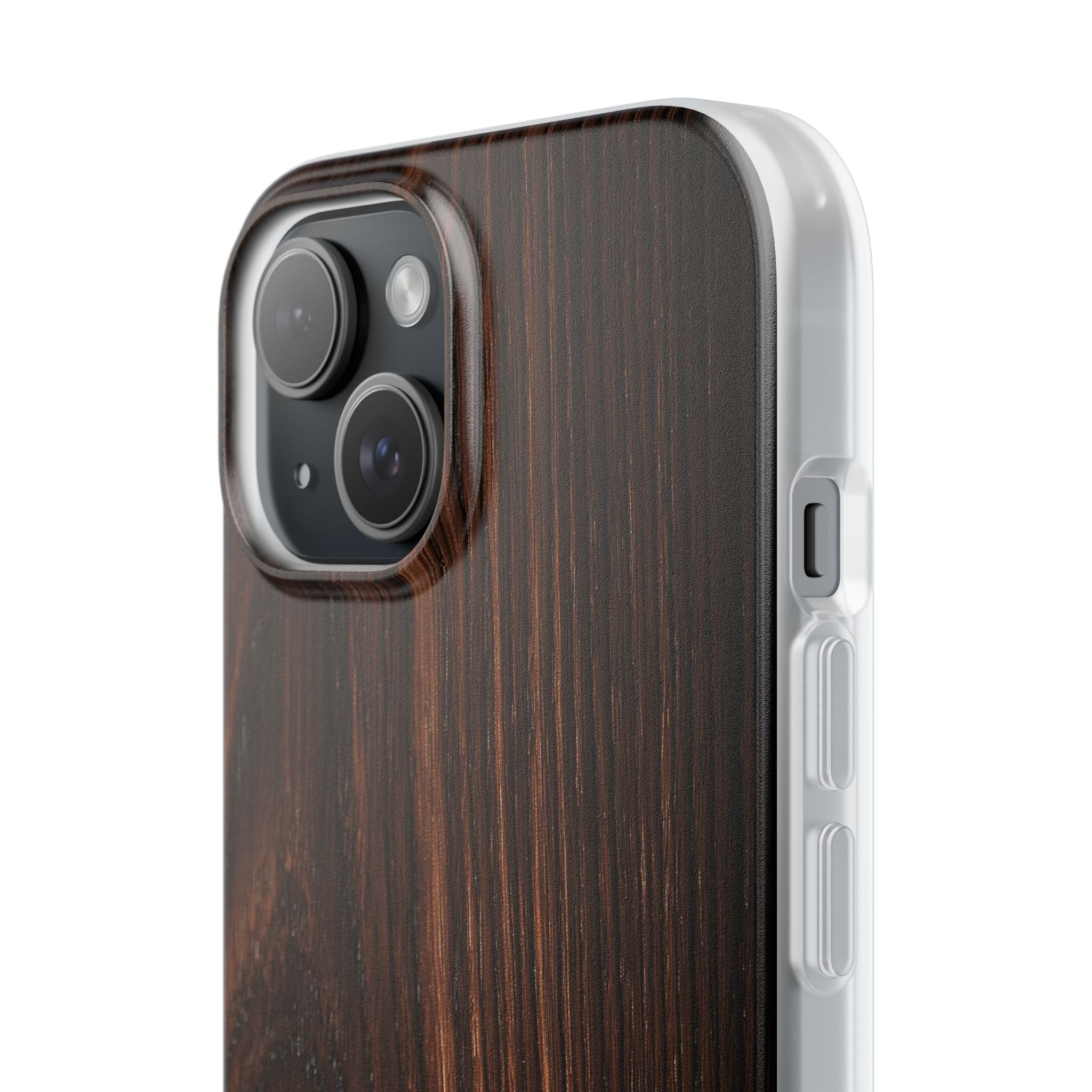 Brown Lite Phone Case for iPhone - Burnished Mahogany Grain