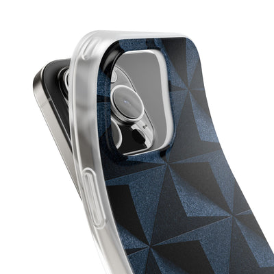 Blue Lite Phone Case for iPhone - Indigo Basalt Facets