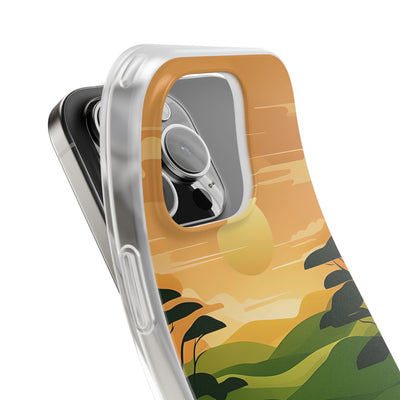 Verdant Horizon Sun · Soft Phone Case for iPhone