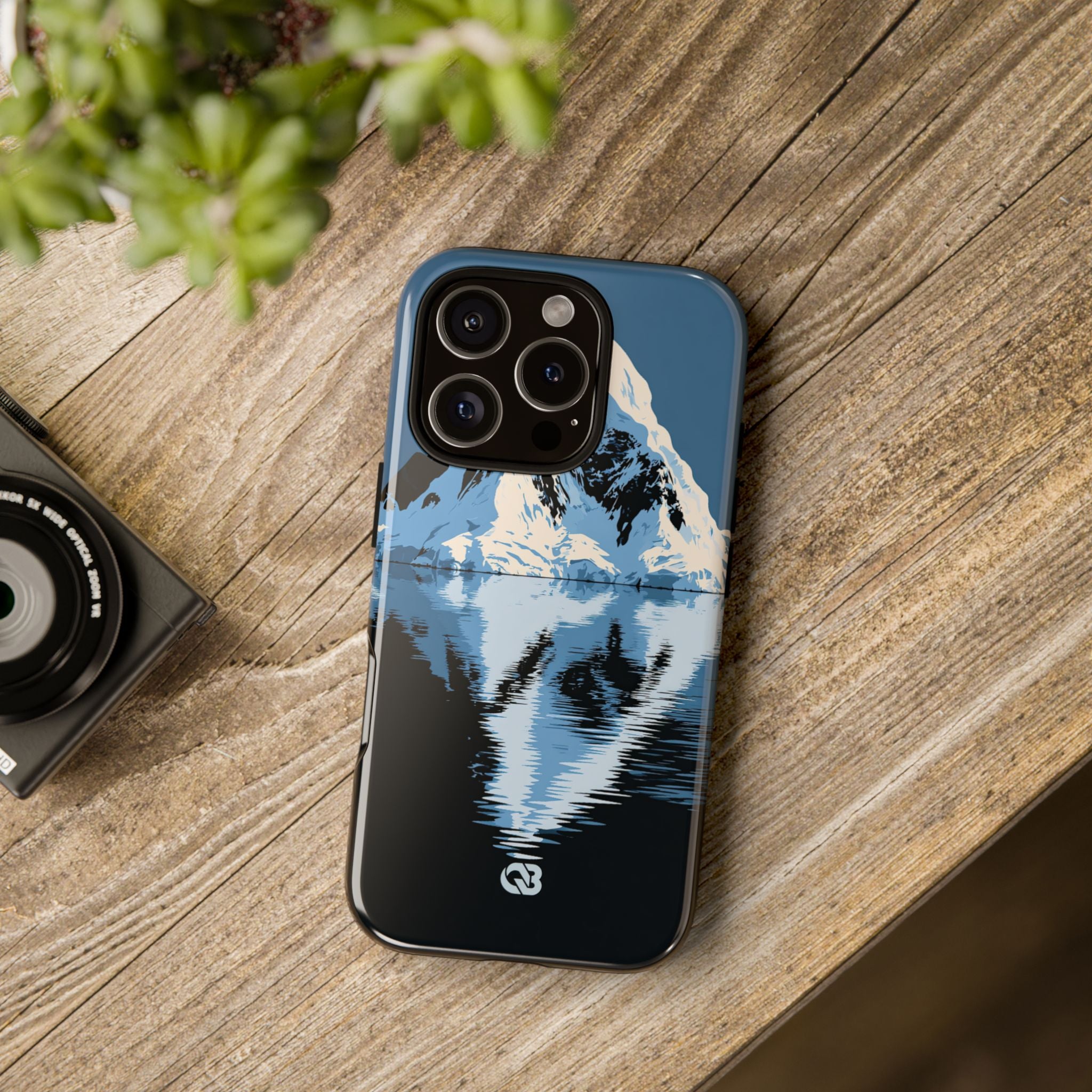 Blue Tough Phone Case for iPhone - Arctic Summit Mirror