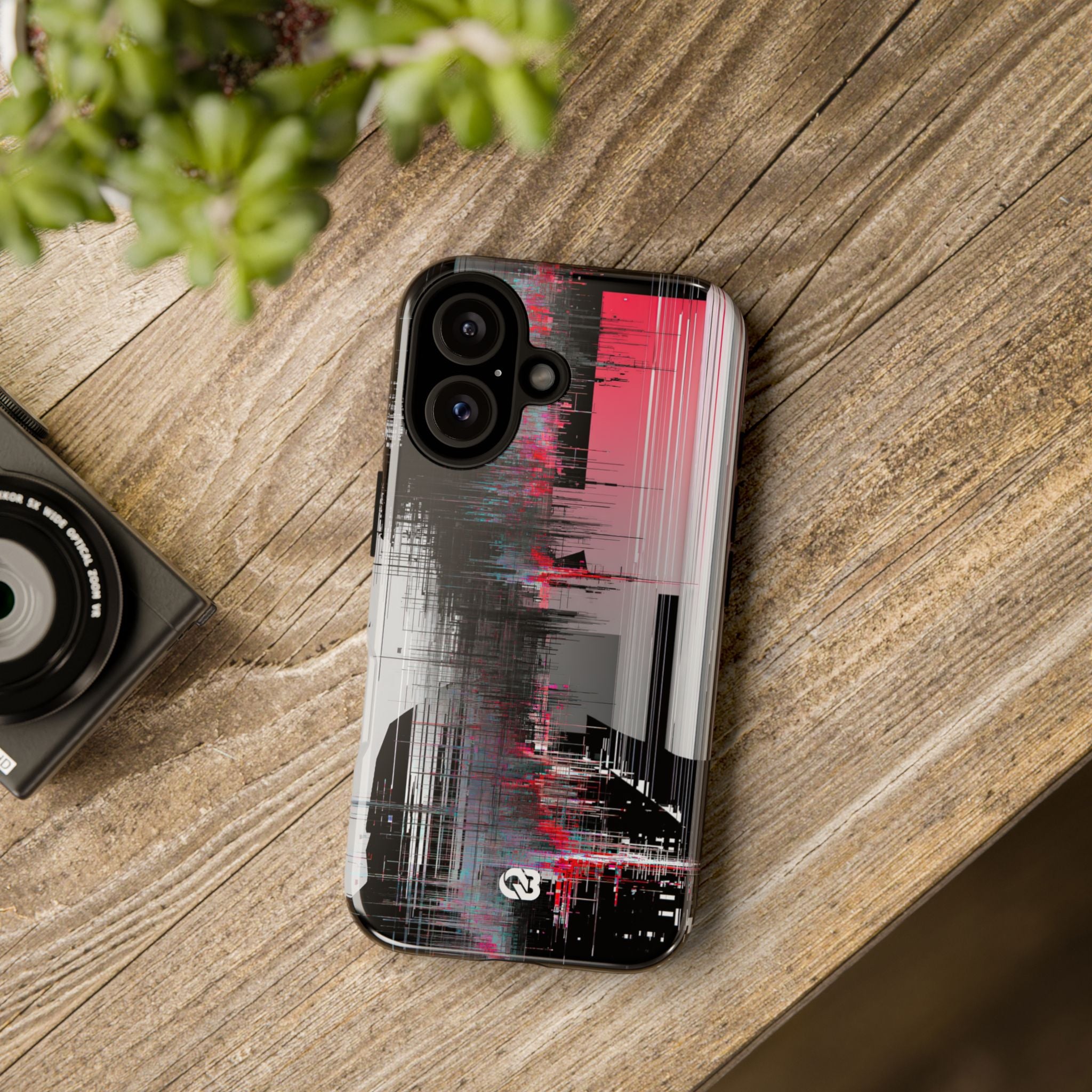 Black Tough Phone Case for iPhone - Crimson Data Leak