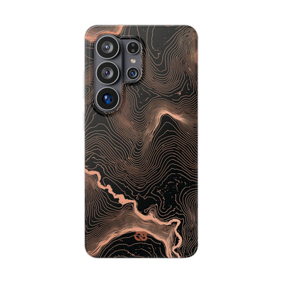 Orange Lite Phone Case for Samsung - Salmon Ridge Topo