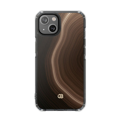 Brown Impact MagSafe Phone Case for iPhone - Bronzed Canyon Relief