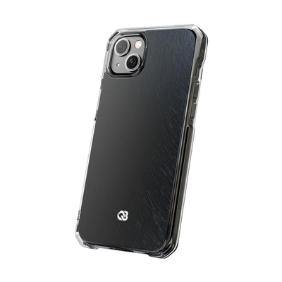 Black Impact MagSafe Phone Case for iPhone - Midnight Brushed Grain