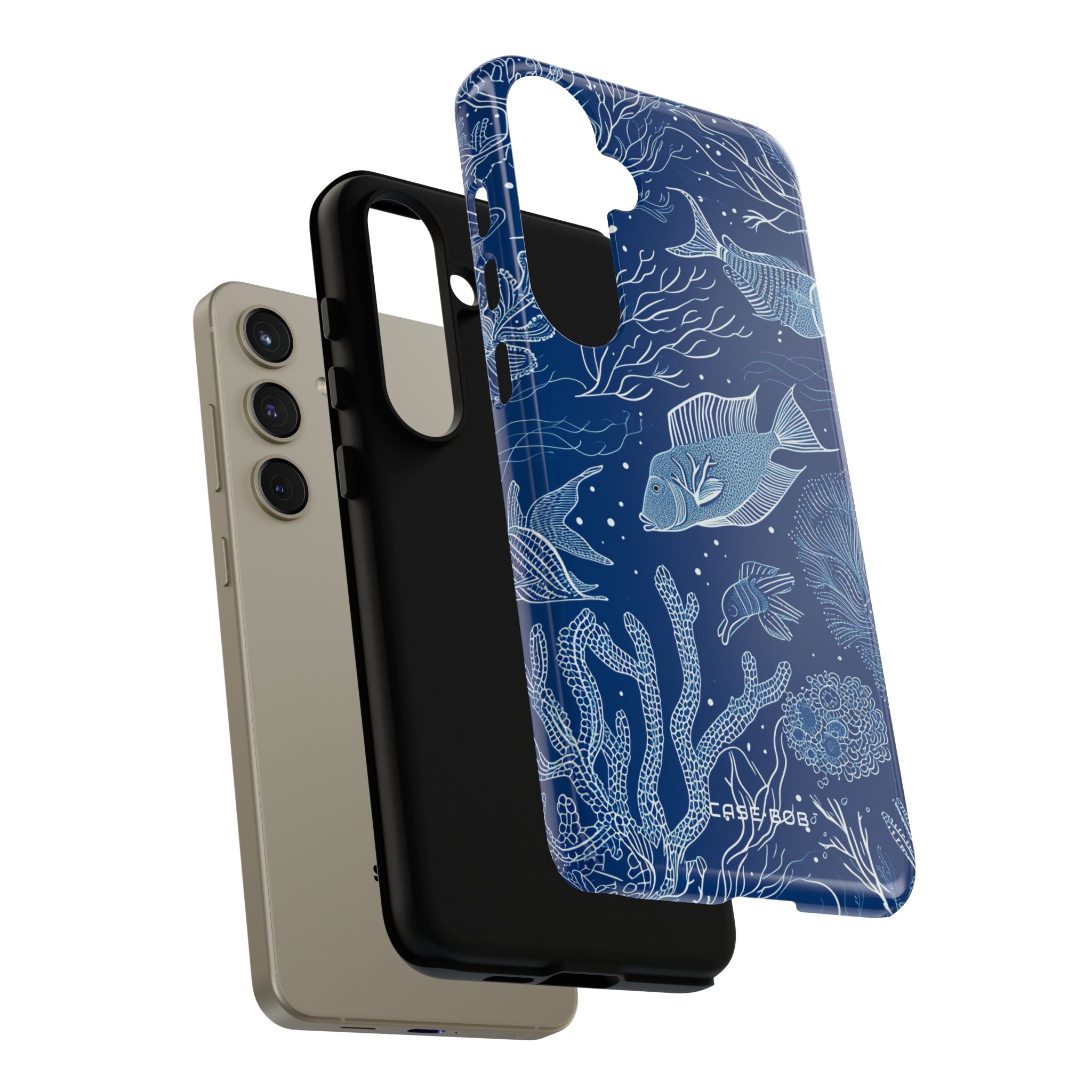 Navy Scale Reef Samsung S24 Plus Case - Tough