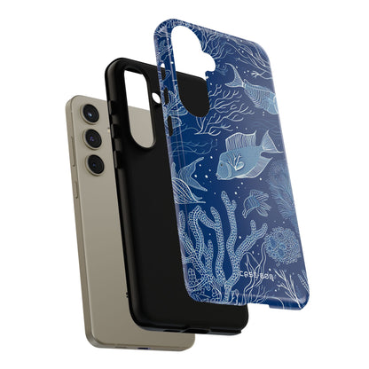 Navy Scale Reef Samsung S24 Plus Case - Tough