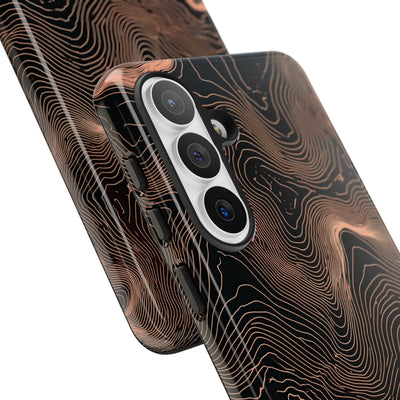 Mesa Elevation Contour · Tough Phone Case for Samsung · Black