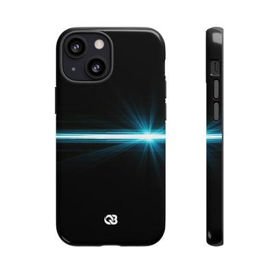 Cyan Anamorphic Flare · Tough Phone Case for iPhone · Black