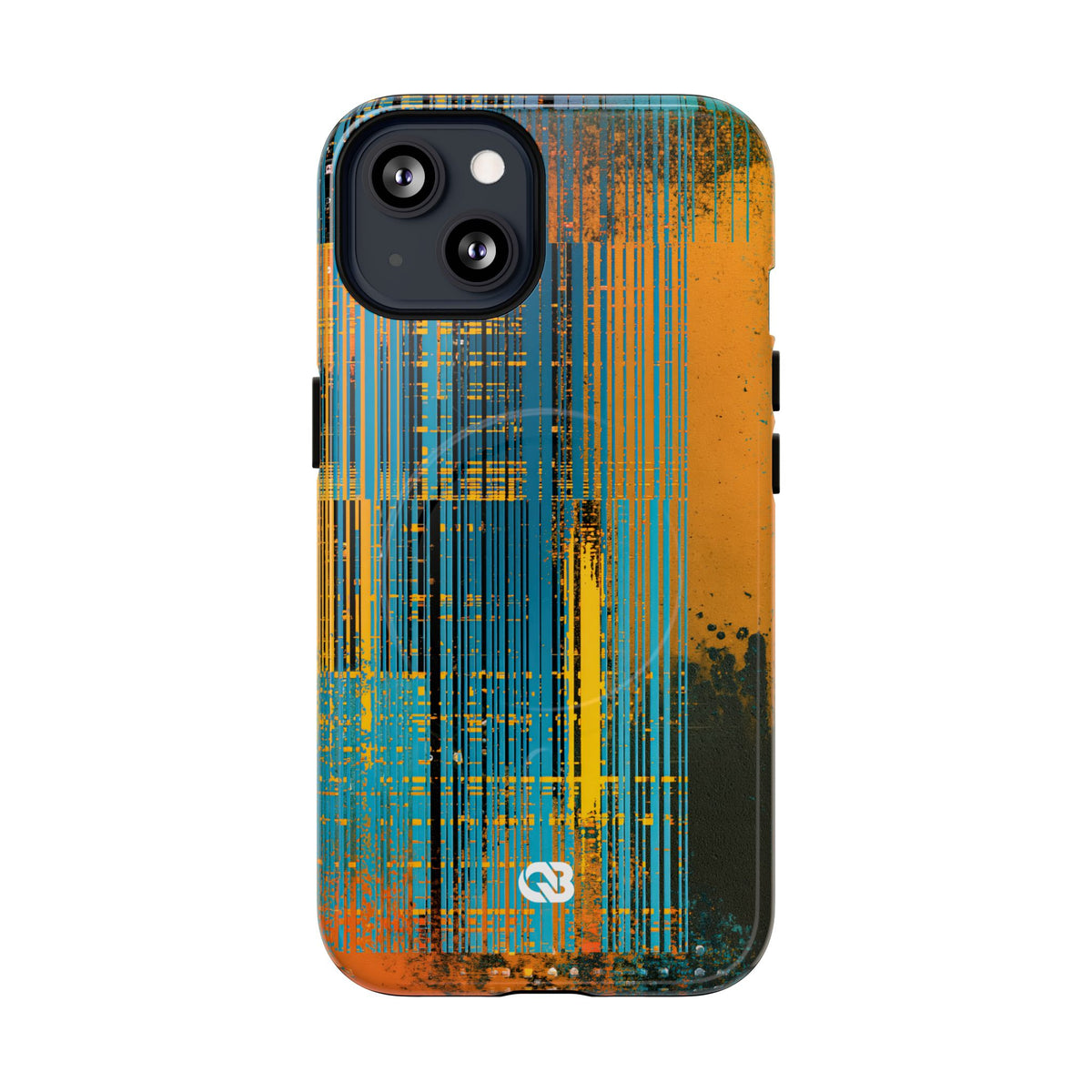 Cyber Glitch Stream · Tough 2.0 Magnetic Phone Case for iPhone · Teal