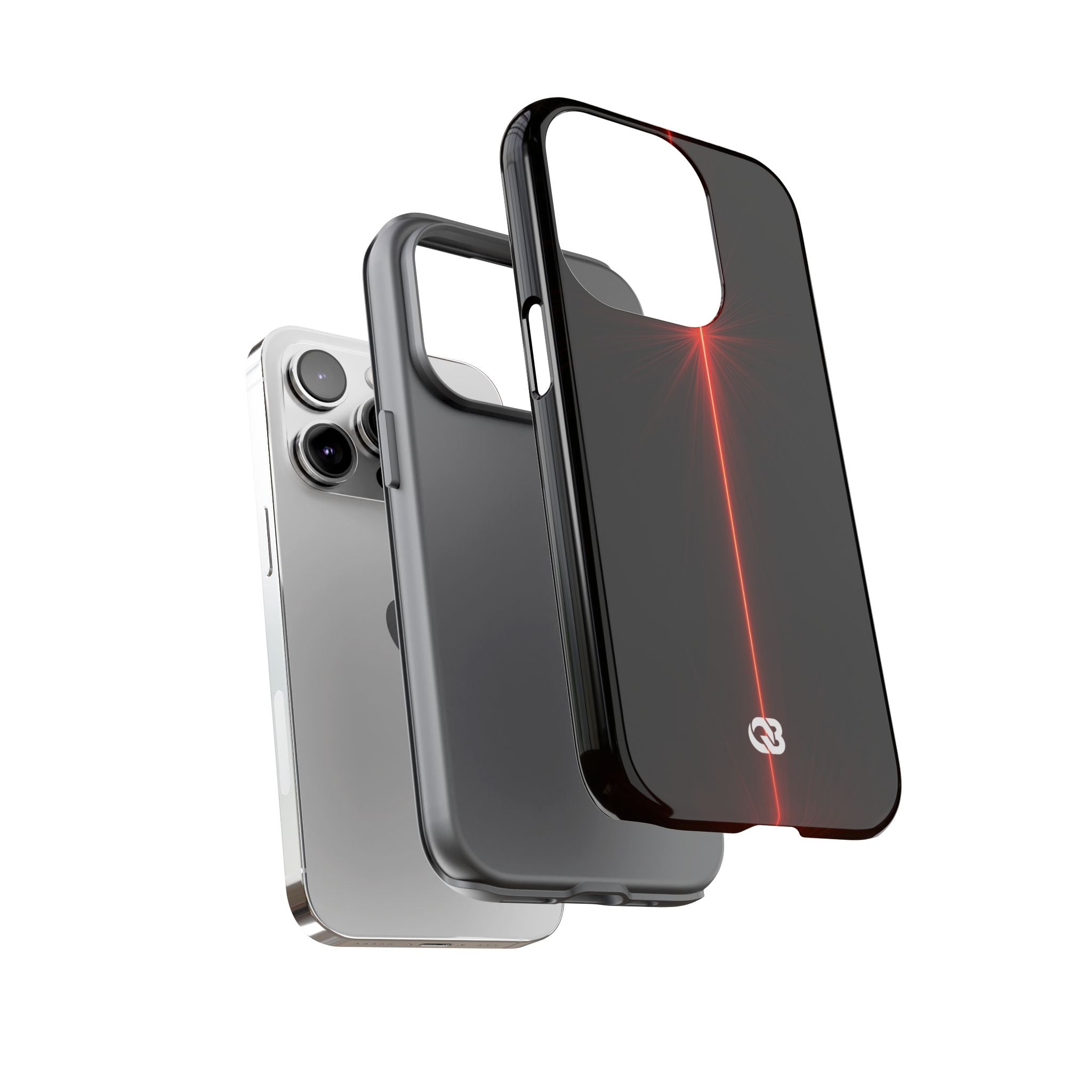 Red Tough Phone Case for iPhone - Crimson Flare Vector