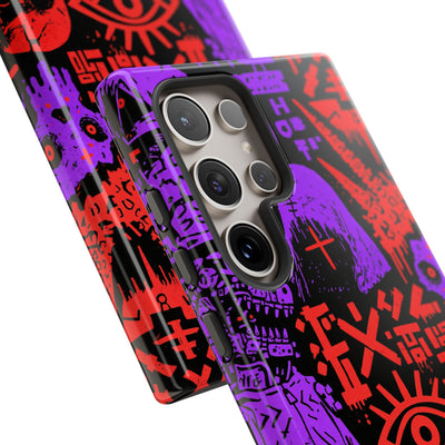 Underground Cyber Glyphs · Tough Phone Case for Samsung · Black