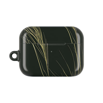 Golden Whispering Reeds · Hard Case for AirPods & AirPods Pro · Green