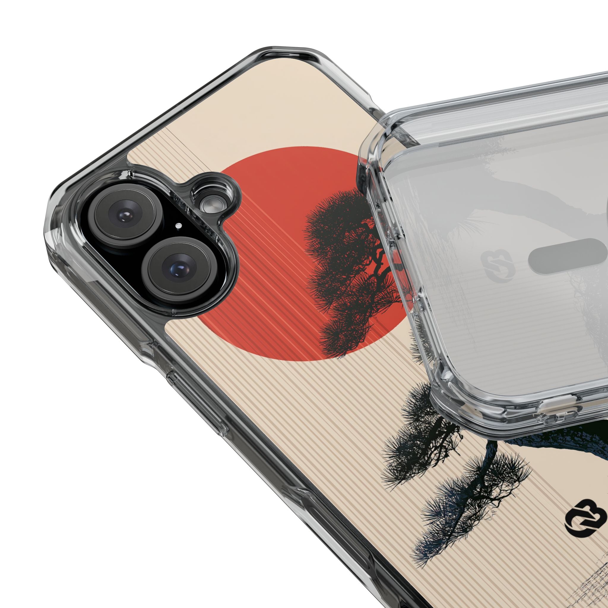 Beige Impact MagSafe Phone Case for iPhone - Kyoto Crimson Pine