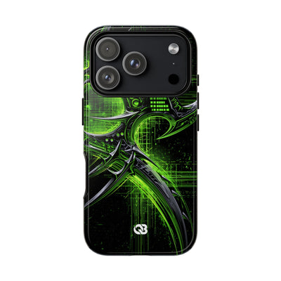 Cyber Sigil Grid · Tough Phone Case for iPhone · Green