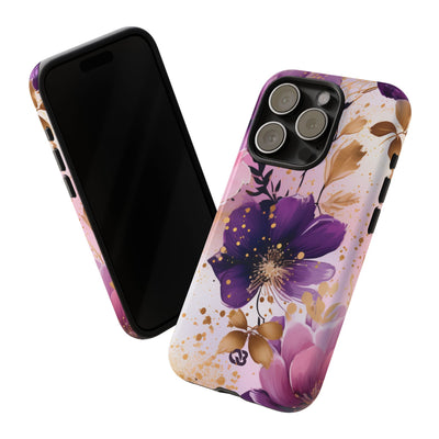 Gilded Violet Bloom · Tough Phone Case for iPhone