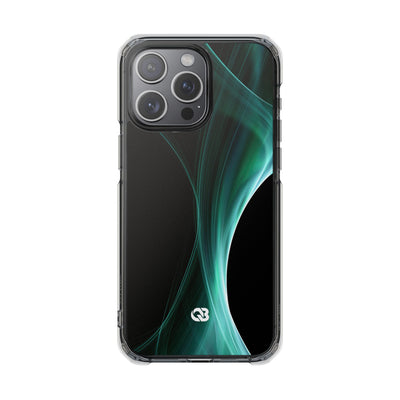 Emerald Lumen · Clear Impact Magnetic Phone Case for iPhone · Green