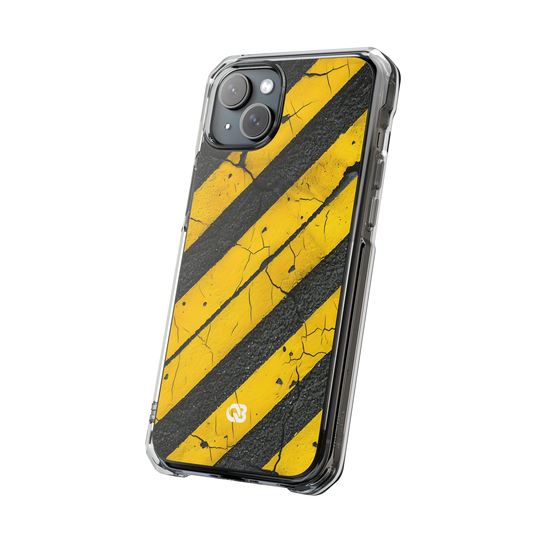 Cracked Hazard Stripes · Impact Telefoncover for iPhone · Magsafe