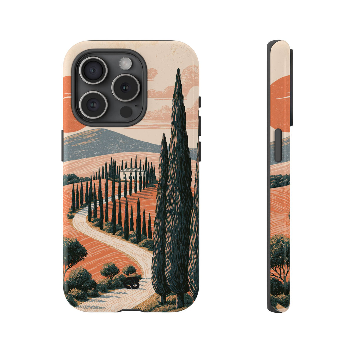 Tuscan Cypress Horizon · Tough Phone Case for iPhone · Orange