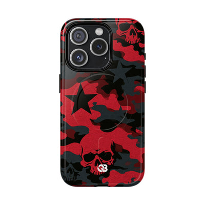 Crimson Skull Camo · Tough 2.0 Magnetic Phone Case for iPhone · Red